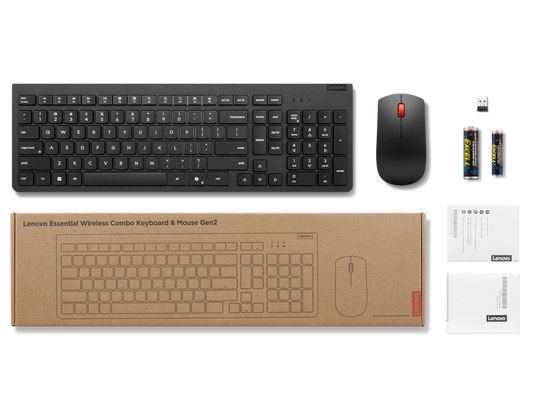 Essential Wireless Combo Keyboard and Mouse Gen2 AI - Belgium English