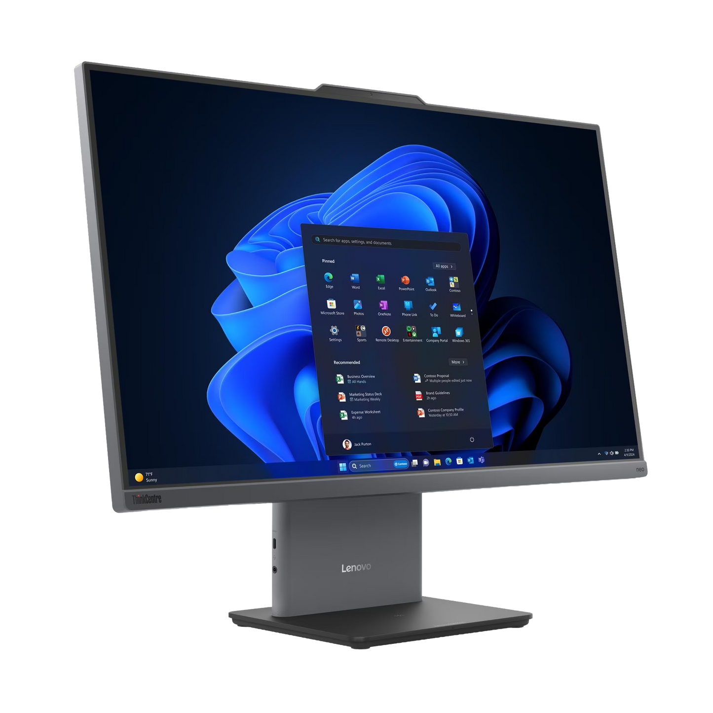 ThinkCentre neo55a 24 G6 AMD Ryzen AI 7 350 60,45cm 23,8Zoll FHD 16GB 512GB SSD W11P