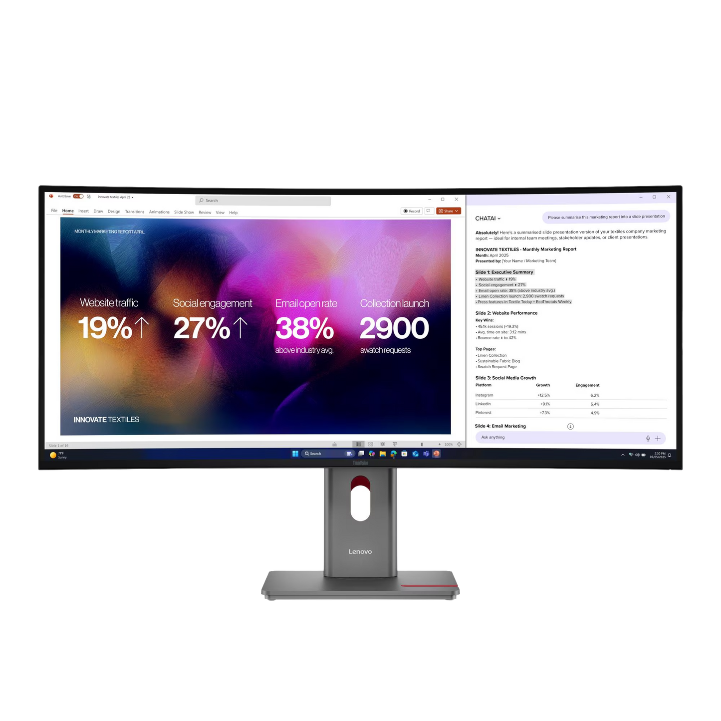 ThinkVision P40WD-40 100,84cm 39,7Zoll IPS 5120x2160 21:9 400cd/m2 HDMI DP USB