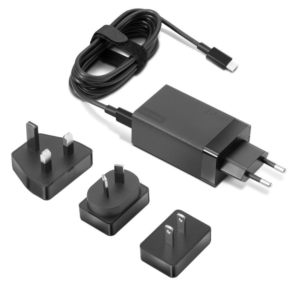 65W USB-C AC Travel Adapter 4 interchangeable plugs US EU AU UK