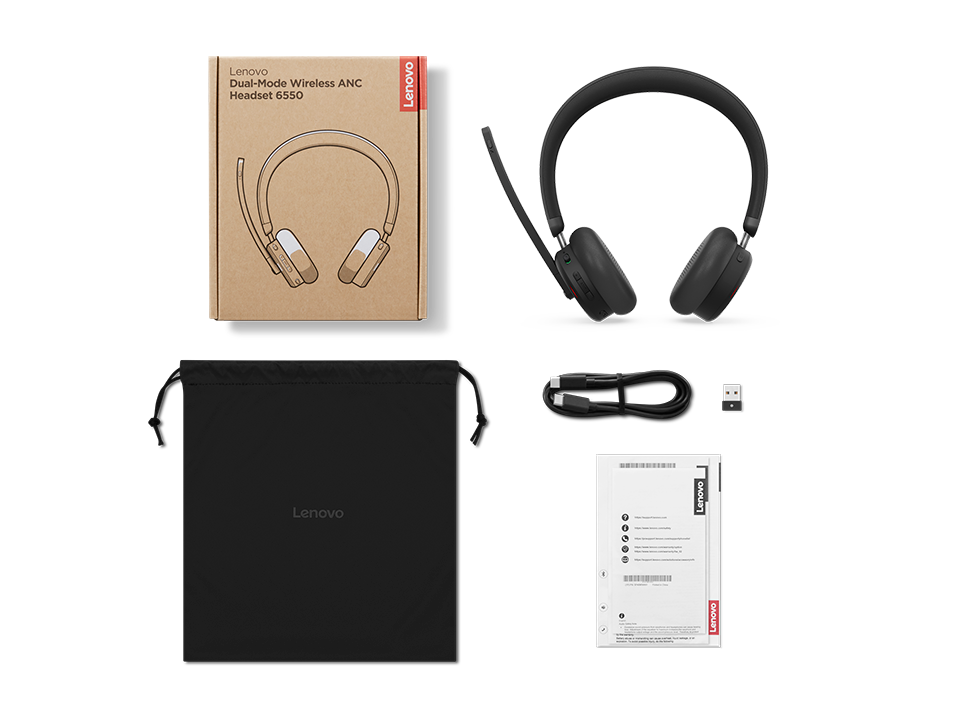 Dual-Mode Wireless ANC Headset 6550 USB-A Teams