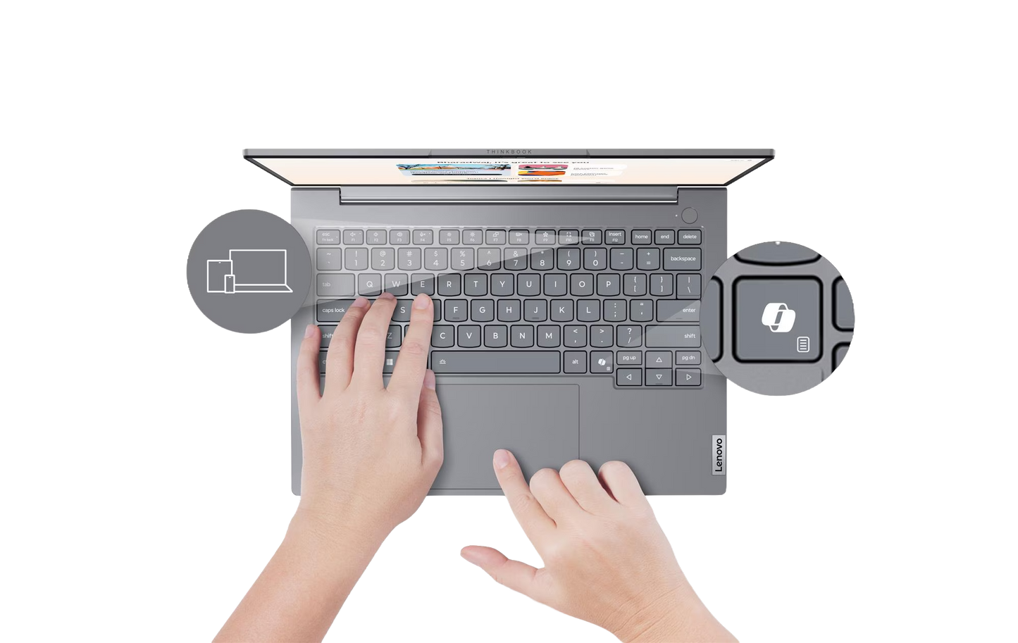 ThinkBook 14 G8 Intel Core Ultra 5 225U 35,56cm 14Zoll No Touch WUXGA 16GB 512GB SSD UMA W11P No WWAN Arctic Grey