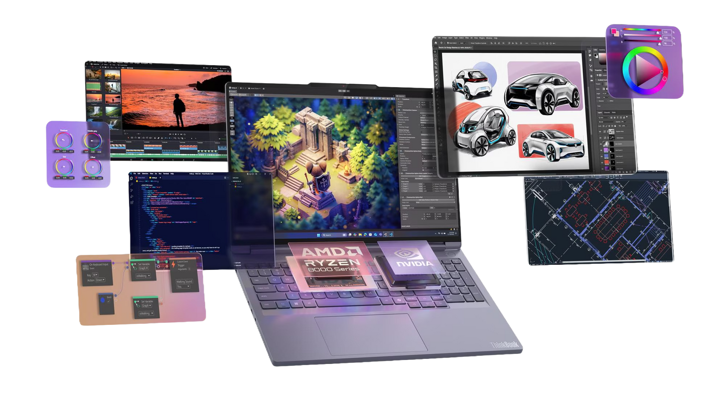ThinkBook 16p G6 AMD Ryzen 9 8940HX 40,64cm 16Zoll WQXGA 64GB 1TB SSD RTX 5060 W11P No WWAN AI PC Luna Grey