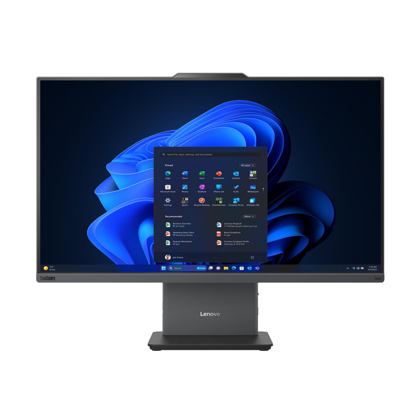 ThinkCentre neo55a 24 G6 AMD Ryzen AI 7 350 60,45cm 23,8Zoll FHD 16GB 512GB SSD W11P