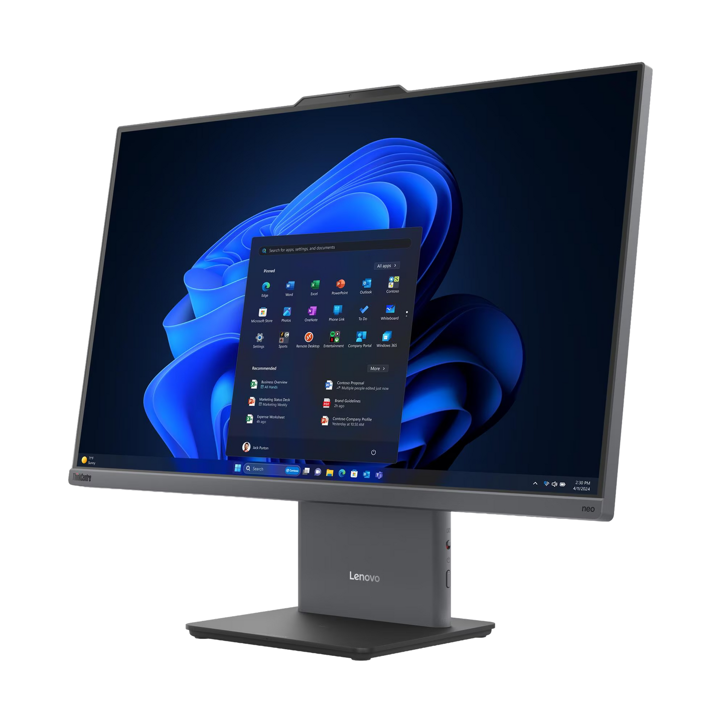 ThinkCentre neo55a 24 G6 AMD Ryzen AI 7 350 60,45cm 23,8Zoll FHD 16GB 512GB SSD W11P