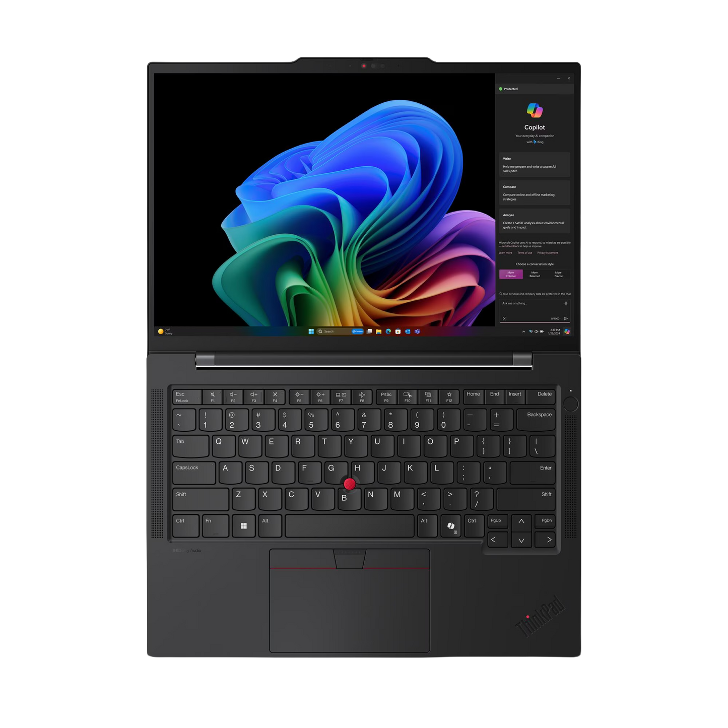 ThinkPad T14s G6 Qualcomm Snapdragon X1E-78-100 35,56cm 14Zoll No Touch WUXGA 32GB 1TB SSD UMA W11P No WWAN Black
