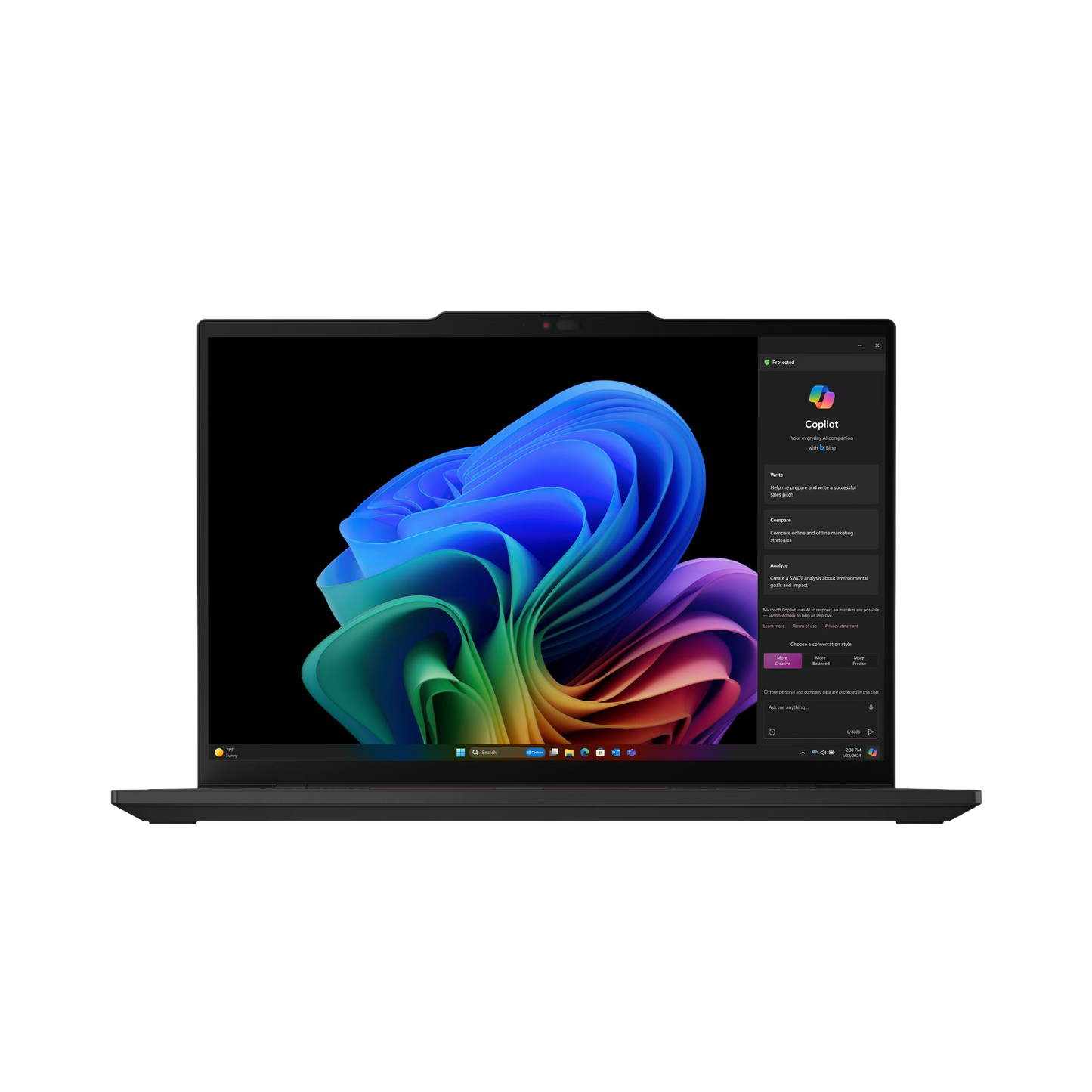 ThinkPad T14s G6 Qualcomm Snapdragon X1E-78-100 35,56cm 14Zoll No Touch WUXGA 32GB 1TB SSD UMA W11P No WWAN Black