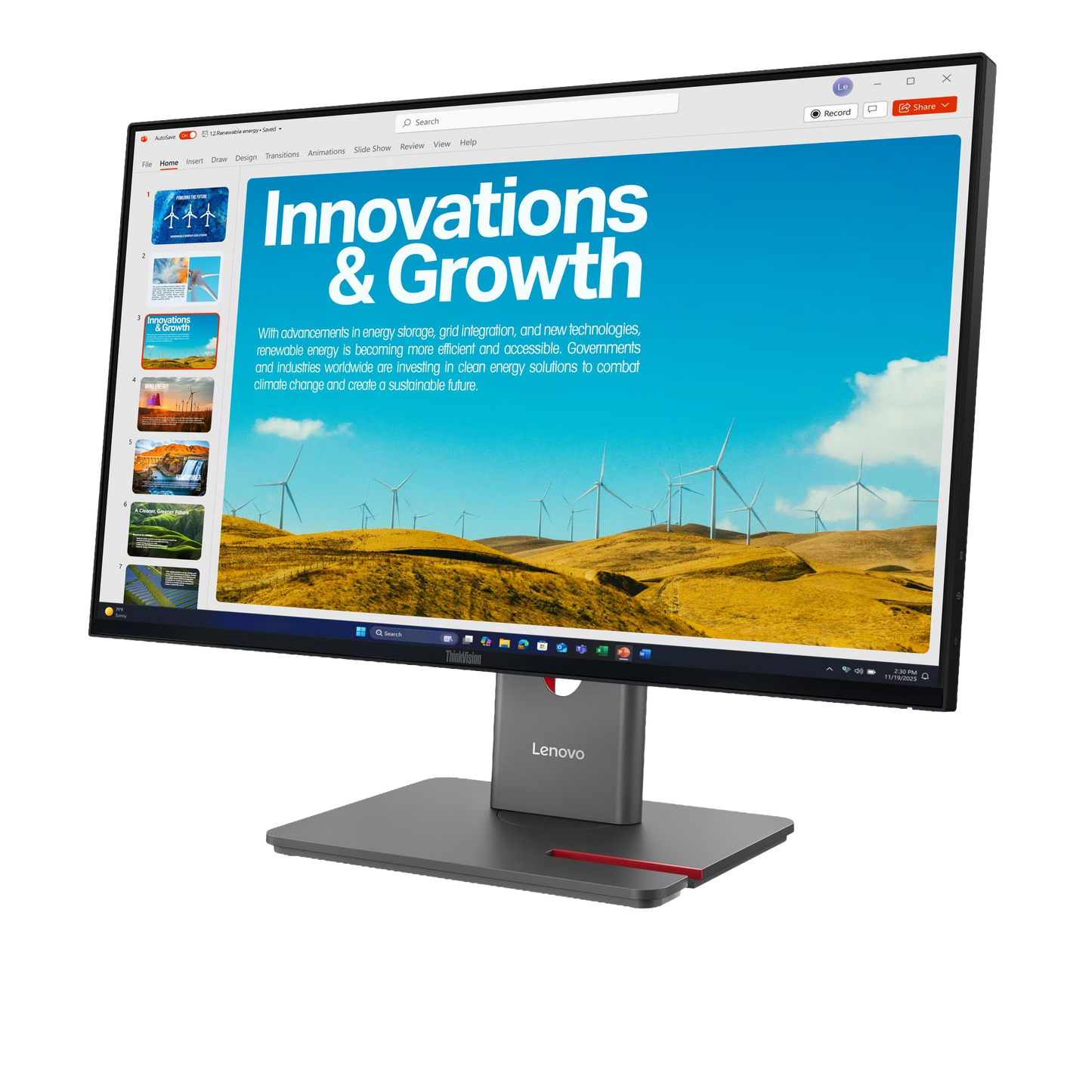 ThinkVision P24QD-40 60,45cm 23,8Zoll 2560x1440 IPS 120Hz USB-C docking 140W Daisy Chain KVM/eKVM Factory