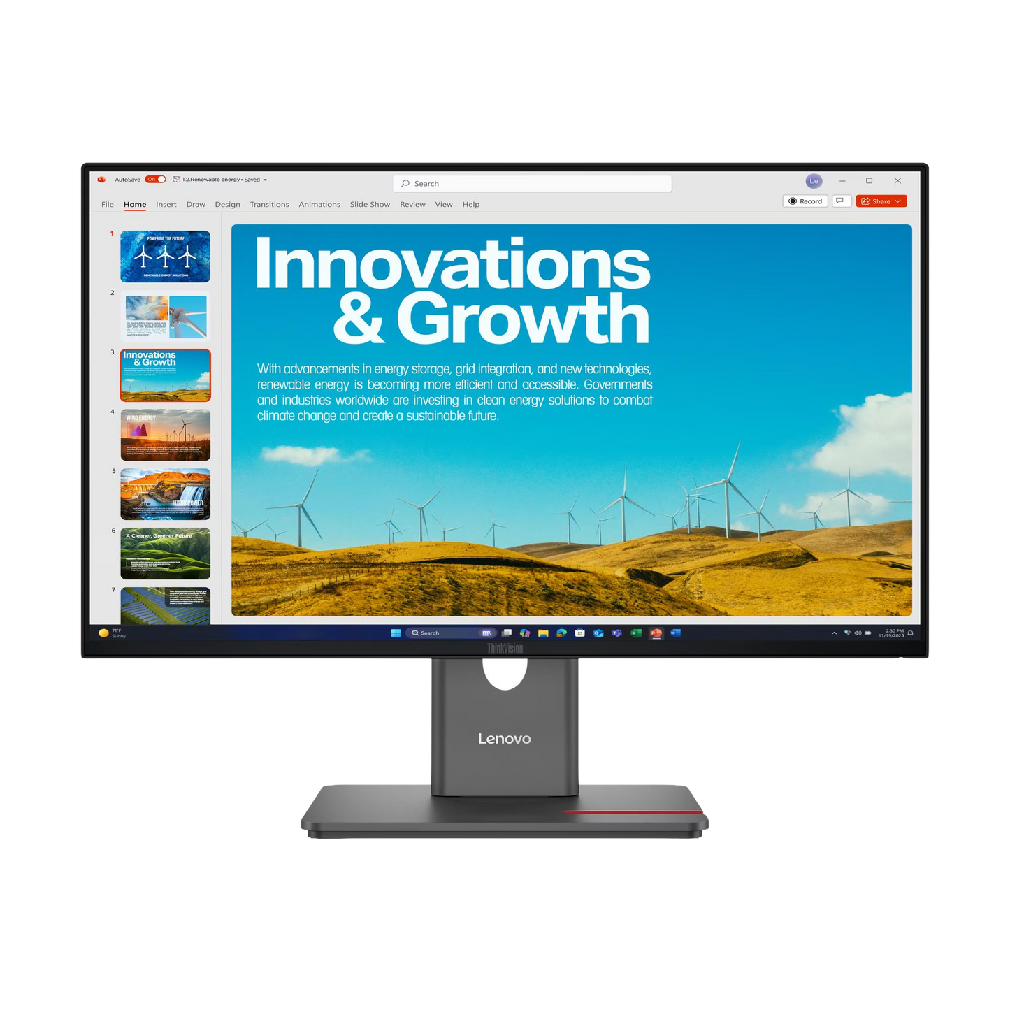 ThinkVision P24QD-40 60,45cm 23,8Zoll 2560x1440 IPS 120Hz USB-C docking 140W Daisy Chain KVM/eKVM Factory