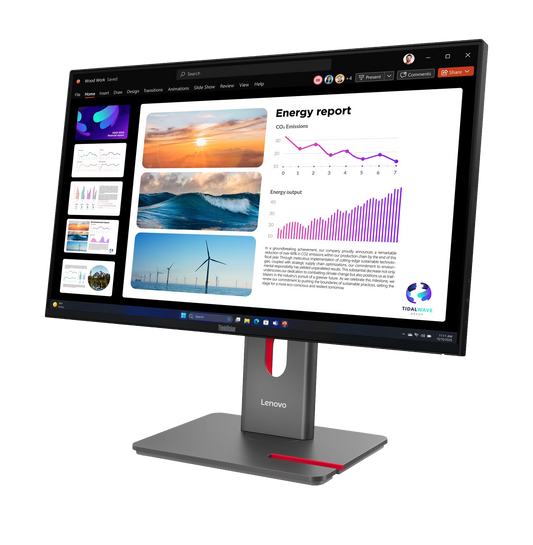 ThinkVision P24Q-40 60,45cm 23,8Zoll 2560x1440 IPS 120Hz Daisy Chain USB-C 15W Factory calibrated panel Epeat Gold TCO10