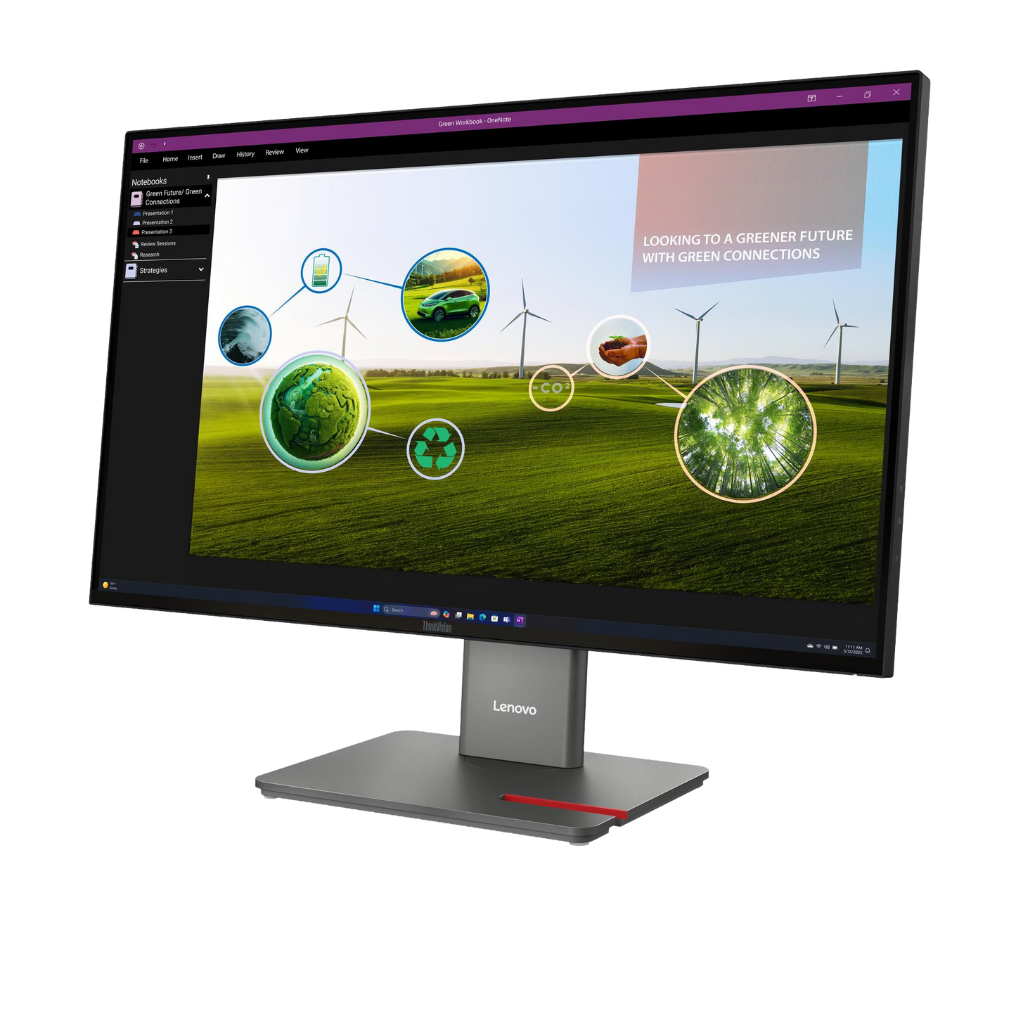 ThinkVision P27Q-40 68,58cm 27Zoll 2560x1440 IPS 120Hz Daisy Chain KVM/eKVM USB-C