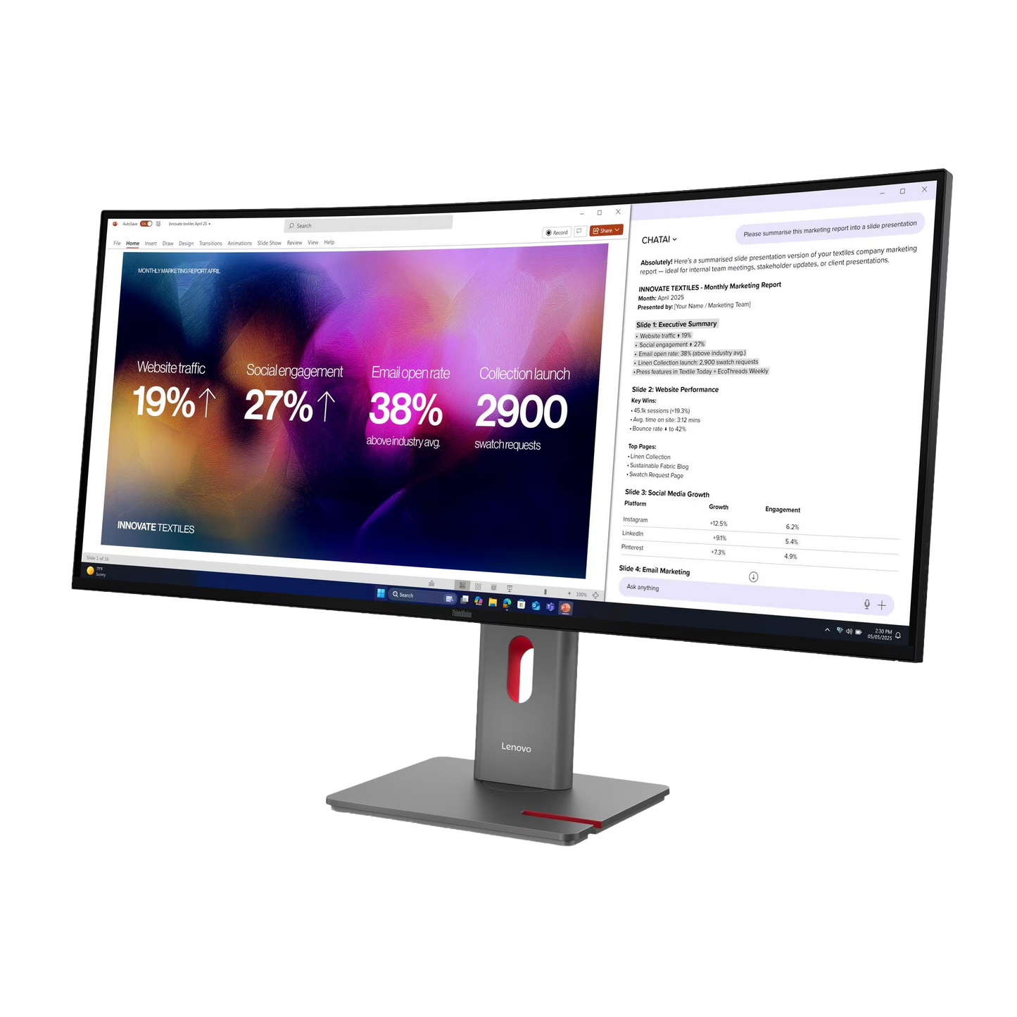 ThinkVision P40WD-40 100,84cm 39,7Zoll IPS 5120x2160 21:9 400cd/m2 HDMI DP USB