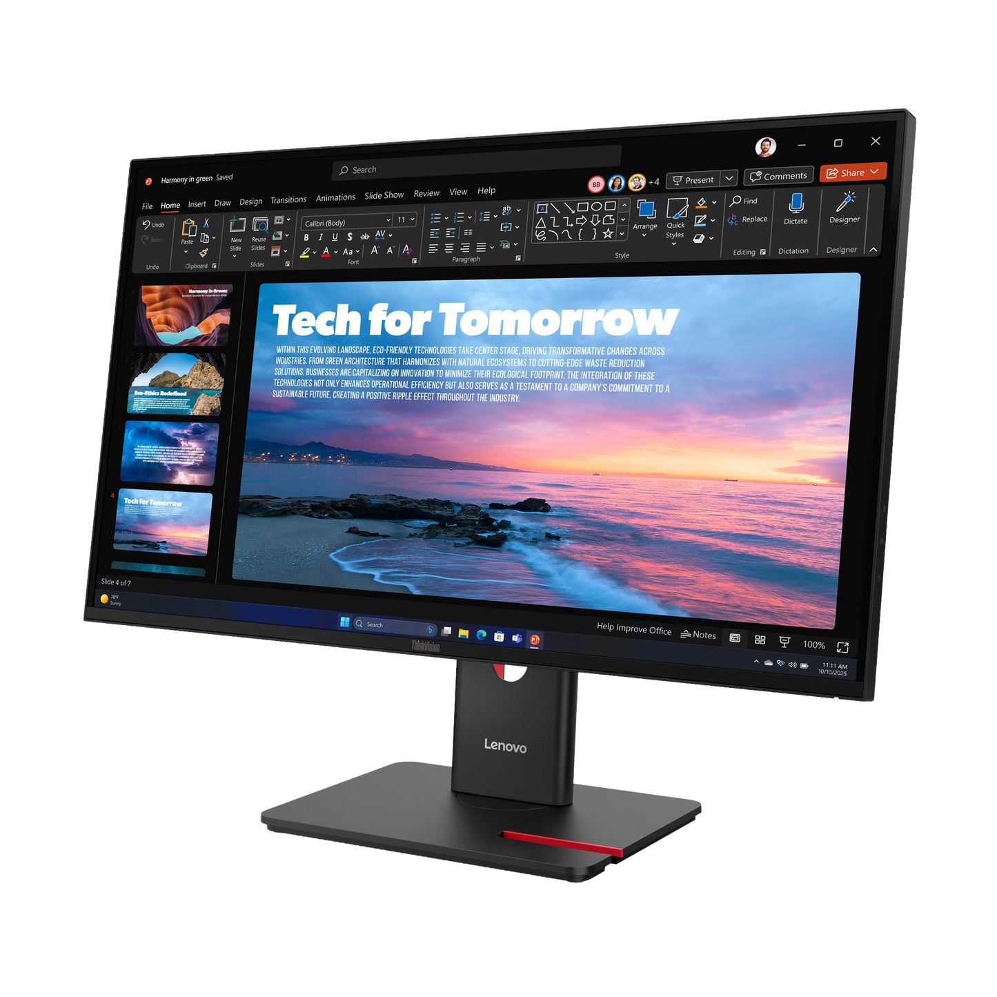 ThinkVision T27QD-40 68,58cm 27Zoll 2560x1440 IPS 120Hz USB-C docking 96W Daisy Chain Epeat Gold TCO10