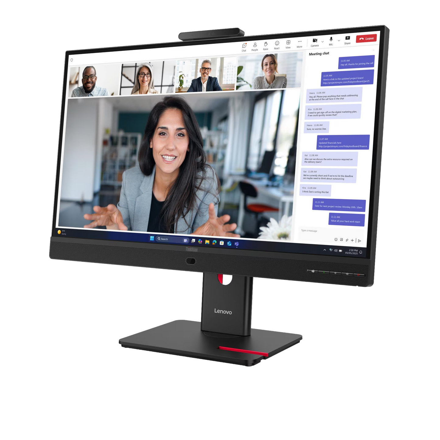 ThinkVision T27QD-4v 68,58cm 27Zoll IPS QHD 16:9 120Hz 300 cd/m2 4ms HDMI DP USB 3.2. G1 Type-C