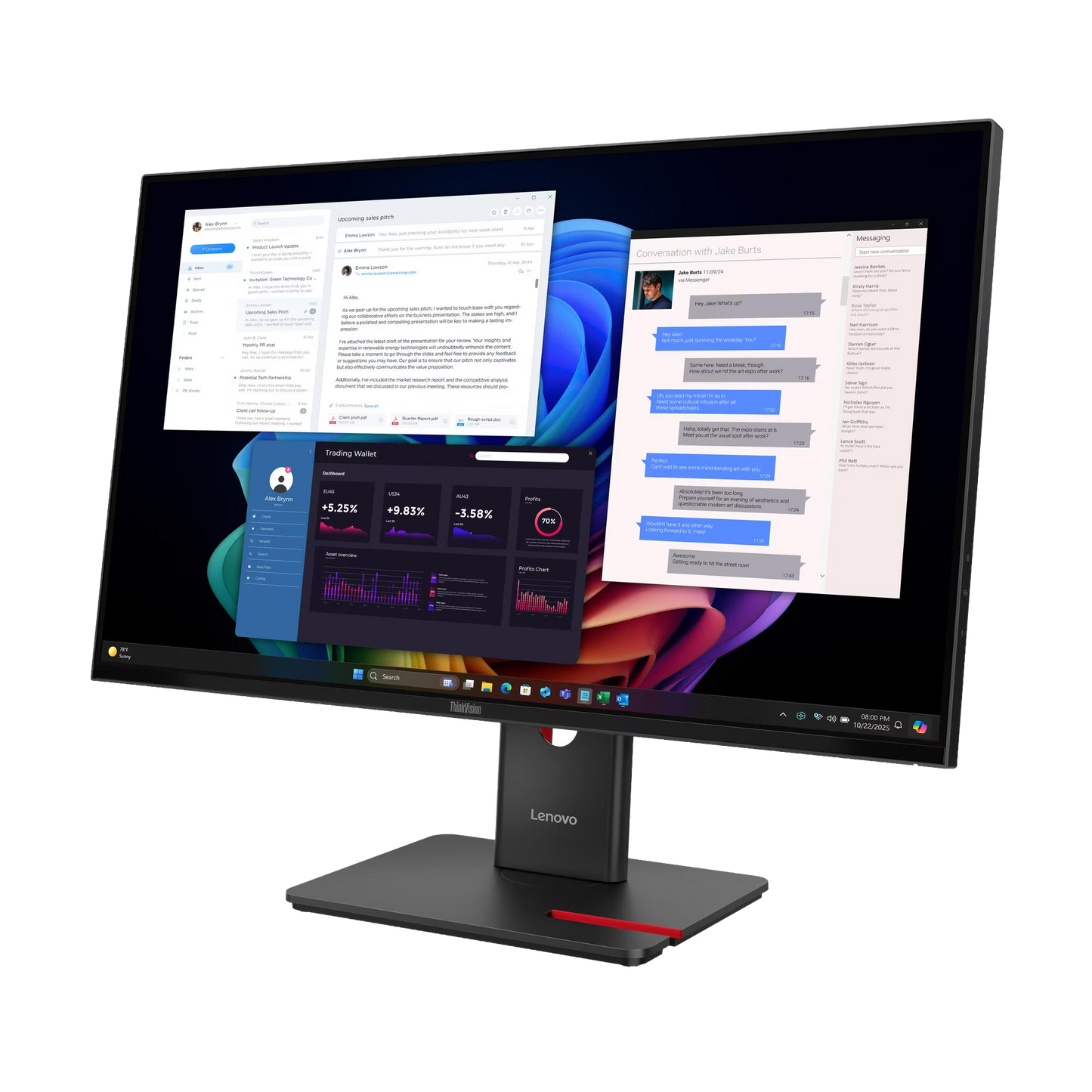 ThinkVision T27UD-40 68,58cm 27Zoll 3840x2160 IPS USB-C docking 96W Epeat Gold