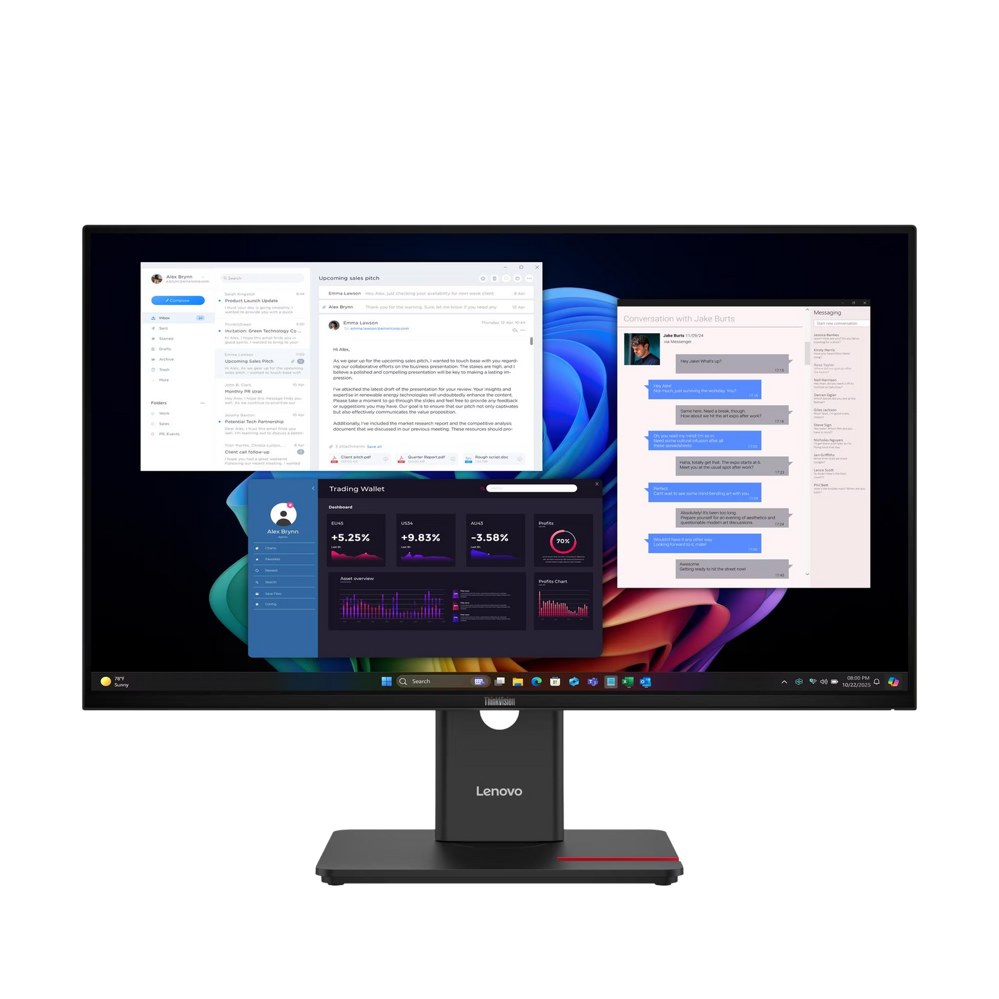 ThinkVision T27UD-40 68,58cm 27Zoll 3840x2160 IPS USB-C docking 96W Epeat Gold